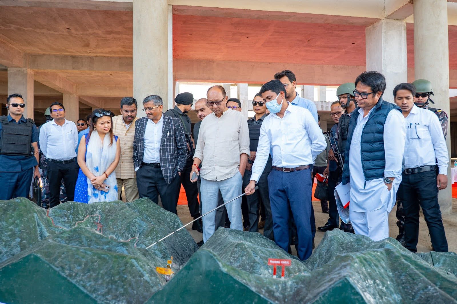 Manipur CM inspects construction of Imphal railway station