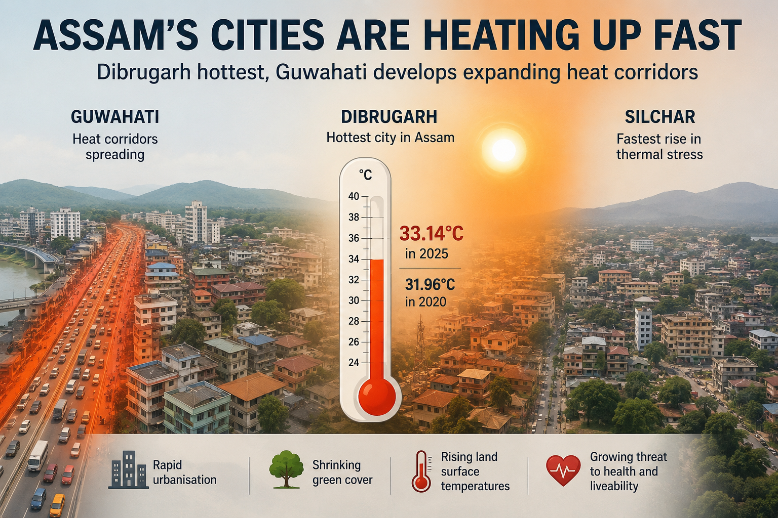 Urban infernos: Assam's cities are transforming into heat islands