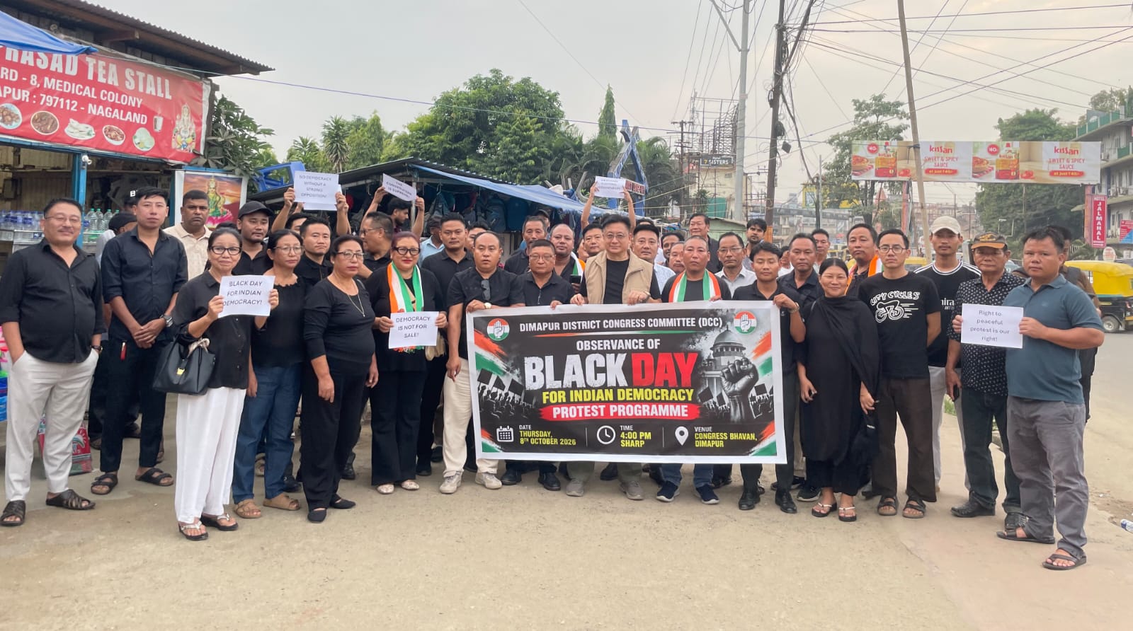 Nagaland Congress Holds Black Day Protest Over Opponent Mistreatment